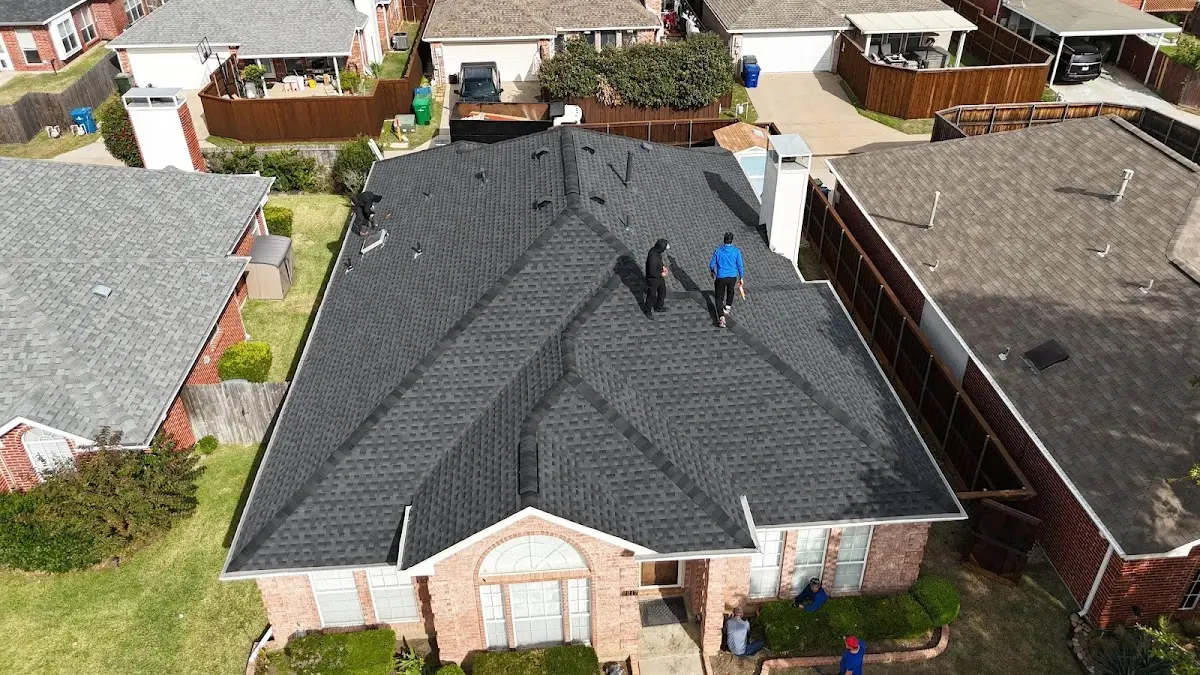 Slate & Tile Roof Repair work in progress on a Macedon property